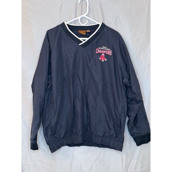 Harriton Champions 2007 WS Boston Red Sox Windbreaker Jacket Size L MLB Pullover - Picture 1 of 6